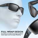 KastKing Skidaway Polarized Sport Sunglasses for Men and Women,Ideal for Driving Fishing Cycling and Running,UV Protection
