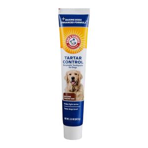 Arm & Hammer for Pets Tartar Control Enzymatic Toothpaste for Dogs Reduces Plaque & Tartar Buildup Safe for Puppies Beef Flavor, 2.5 Ounces Dog Toothpaste (Pack of 1)
