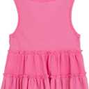 Speechless Girls' Sleeveless Waffle Knit V-Neck Top (Pink, XS)
