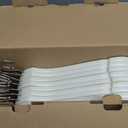 TOPIA HANGER White Wooden Hangers 30 Pack, 0.28 inch Slim Wood Clothes Hanger with Flat Design and Smooth Notches, Lightweight & Durable Space Saving Hangers for Shirt, Coat, Camisole-CT31W