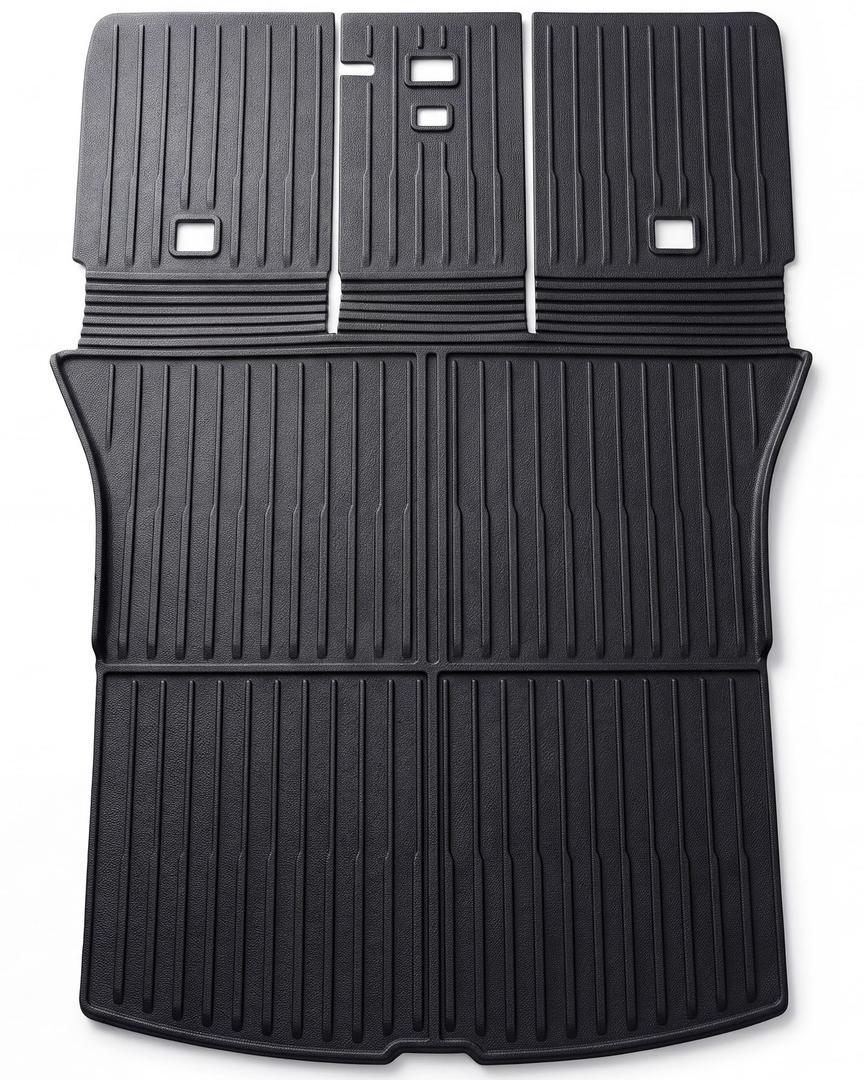 for Tesla Model Y Juniper 5-Seat Rear Trunk Mat with Backrest Mats All-Weather Seat Back Cover Seatback Liner TPE Interior Accessories 2025 2026 New