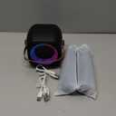 Mini Karaoke Machine, Portable Bluetooth Karaoke Speaker with 2 Wireless Microphones and Party Lights for Kids and Adults, Birthday Gifts for Girls Boys Family Home Party (Black 2 Mics)