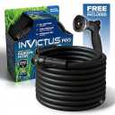 KOTTO Expandable Garden Water Hose, 10 Spray Nozzles, Anti-Rust Solid Brass Connector, Lightweight No-Kink Flexible - Black 150ft