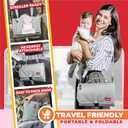 Premium Portable Diaper Changing Pad  Extra-Thick Cushioned Travel Mat with Wipes Pocket  Waterproof, Easy to Clean, Gift-Ready (Cloud Gray)