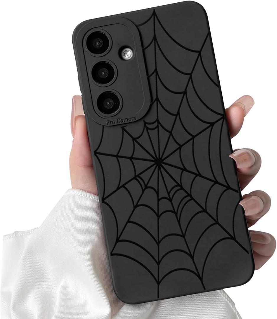 Lovmooful Compatible for Samsung Galaxy S25 5G Case Cute Cool Dragon with Black Design for Girls Women Soft TPU Shockproof Protective Girly for Samsung Galaxy S25 5G-Spider Web