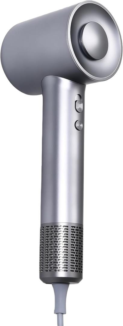 1600W High Speed Professional Hair Dryer Multi-Temperature Control for Fast Drying 110000 RPM Motor for Home Travel Salon (Grey)