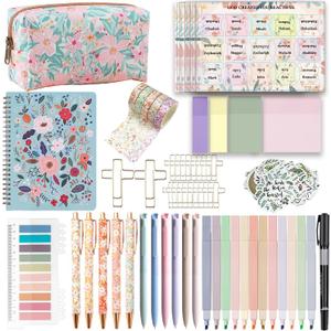 Bible Study Supplies Journaling Kit with Tabs and Notebooks, Bibles Highlighters and Pens No Bleed, Bible Study Kit for Women Students Beginner Christian Gifts