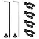 VIVIDA Gate Drop Rod, 1-3/ 8" x 32" Black Chain Link Cane Bolts, 2 Pack