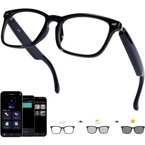 Ai Smart Glasses Bluetooth 5.4 with Translation for Men Women 160+Languages Color-Change Lens Chat GPT Assistant Free App Translator Glasses Meeting,Driver,Travel (CK03)