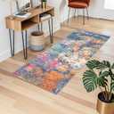 Abstract 2x5 Runner Rug for Home - Washable Hallway Rugs Modern Stain Resistant Runners for Kitchen Indoor Mat for Laundry, Bedroom Non Slip Thin Super Soft Room Decor Floor Carpet 2x5 Colorful/Multi