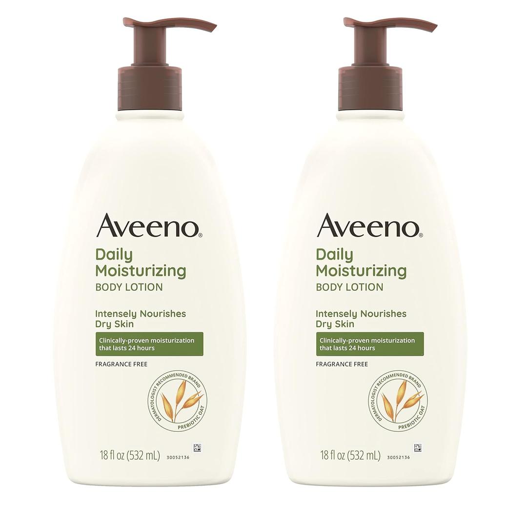 Aveeno Active Naturals Daily Moisturizing Lotion, 18-Ounce Pump (Pack of 2)
