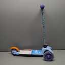 Self Balancing Kick Scooter with Light Up Wheels, Extra Wide Deck, 3 Wheel Platform, Foot Activated Brake, 75 lbs Limit, Kids & Toddlers Girls or Boys, for Ages 3 and Up (Bluey)