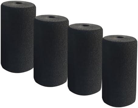 Foot Foam Pads Rollers Replacement,Replacement foam pads,Machine tube leg foam roller pad replacement,Roller Pad for Leg Extension for Weight Bench,Inversion Table and gym exercise equipments, 4 Pieces