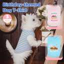 3 Pack Dog Shirt with Print for Birthday,Sleeveless Tank Tops for Free Movement,Soft Breathable for All Season Wear,Funny T-Shirt for Birthday Party (Pink & Blue,M)