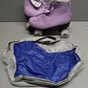 Women's Roller Skates Light Up Wheels, Adjustable Double Row Rolling Skating Outdoor Shiny Derby Skate Illuminating for Teens and Youth (Purple Flash, 42)