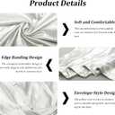 Satin Pillowcases, Similar to Mulberry Silk Pillowcase for Hair and Skin Pillow Cases Standard Size with Envelope Closure Soft and Cooling Gift for Women Men Beauty Sleep (2Pack 20x30 Inches) (White)