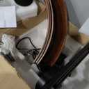 Luupyia 20 Inches Drum Chandelier with Metal and Fabric Shade, 5Lights Farmhouse Drum Pendant Light Large Rustic Fabric Chandelier, Height Adjustable Farmhouse Chandeliers for Bedroom Dining Room E26