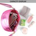 Crossbody Bags for Women Fashion Sling Purse Shoulder Bag Fanny Pack Leather Causal Chest Bum Bag Cross Body Purse (Rose)