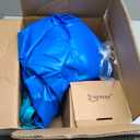 Gymnastics Air Roller Air Barrel Inflatable Tumbling Mat Tumble Air Spot - Gymnastics Training Springboard - Round Inflatable Springboard with Pump for Yoga Training Cheerleading Home Use (Blue Barrel Roller 47*35in)