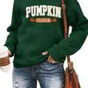 Women's Halloween Sweatshirt Pumpkin Season Fall Shirt Embroidered Outfits, S