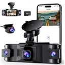 Brand: Tehclife4.14.1 out of 5 stars(509)4 Channel 2.5K Dash Cam Front Rear Left Right, 170° Wide Angle Car Dash Camera with 5GHz WiFi & App Control, G-Sensor, Super Night Vision, 24H Parking Monitor, Loop Recording, 64GB SD Card Included