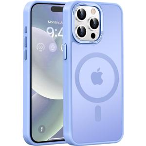 Newfuture Upgraded Magnetic for iPhone 15 Pro Max Case [Compatible with Magsafe] [Mil-Grade Protection], Pocket-Friendly, Slim Translucent Phone Case Cover for iPhone 15 Pro Max 6.7", Blue