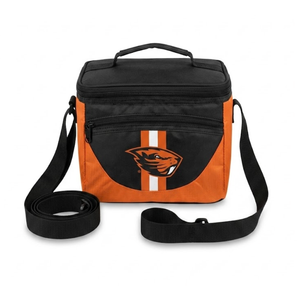 Heat sealed, leak-proof lining
Comfortable shoulder strap for easy carrying
Holds 24 cans plus ice
Additional front zipper pocket
Features sporty contrasting accents
Embroidered team logo
Includes an attached bottle opener
Dimensions: 12.25 x 8 x 12.