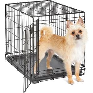Midwest 24-Inch Single Door iCrate, for Small Breeds, 12-20 lbs
Folding Dog Crate with Divider Panel, Leak-Proof Tray & Secure Latch, Portable, Durable & Easy to Assemble
