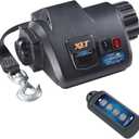 Fulton 500621 XLT Marine Trailer Winch, Powered, 10,000 lbs. Capacity, 15 Foot Strap, Wireless Remote Included, Compatible with Boats Up to 26ft and 7,000lb, No Size