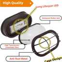 WISBEAM 2 Pack LED Bulkhead Light, Outdoor Bulkhead LED Wall Light, Dimmable, 6W Replace 60W, 450 Lumen 3000K Daylight White 80CRI, Water-Proof, ETL Rated
