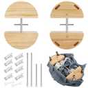 2 Pack Jean Pants Waist Extenders 30" to 60" Heavy Duty Adjustable Waistband Stretcher with Rotating Screw for Instant & Long Term Stretch