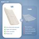 Jool Baby Serenity Soft Changing Pad + Washable Cover, Non-Slip - Fits Standard Changing Tables & Dressers (Wave Pattern, Oatmilk)