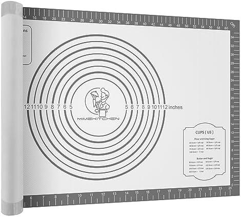 Silicone Baking Mat Non Stick Pastrty Mat for Dough Rolling Mat for Making Cookies, Macarons,Bread,Cake and Candy Reusable Kitchen Counter Mat Fondant Mat Oven Mat Placemat Baking Supplies Tools