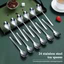 Kyraton Teaspoons Set of 24, Stainless Steel Coffee Spoon, Spresso Spoons for Home, Restaurant, Hotel, Parties, Dishwasher Safe