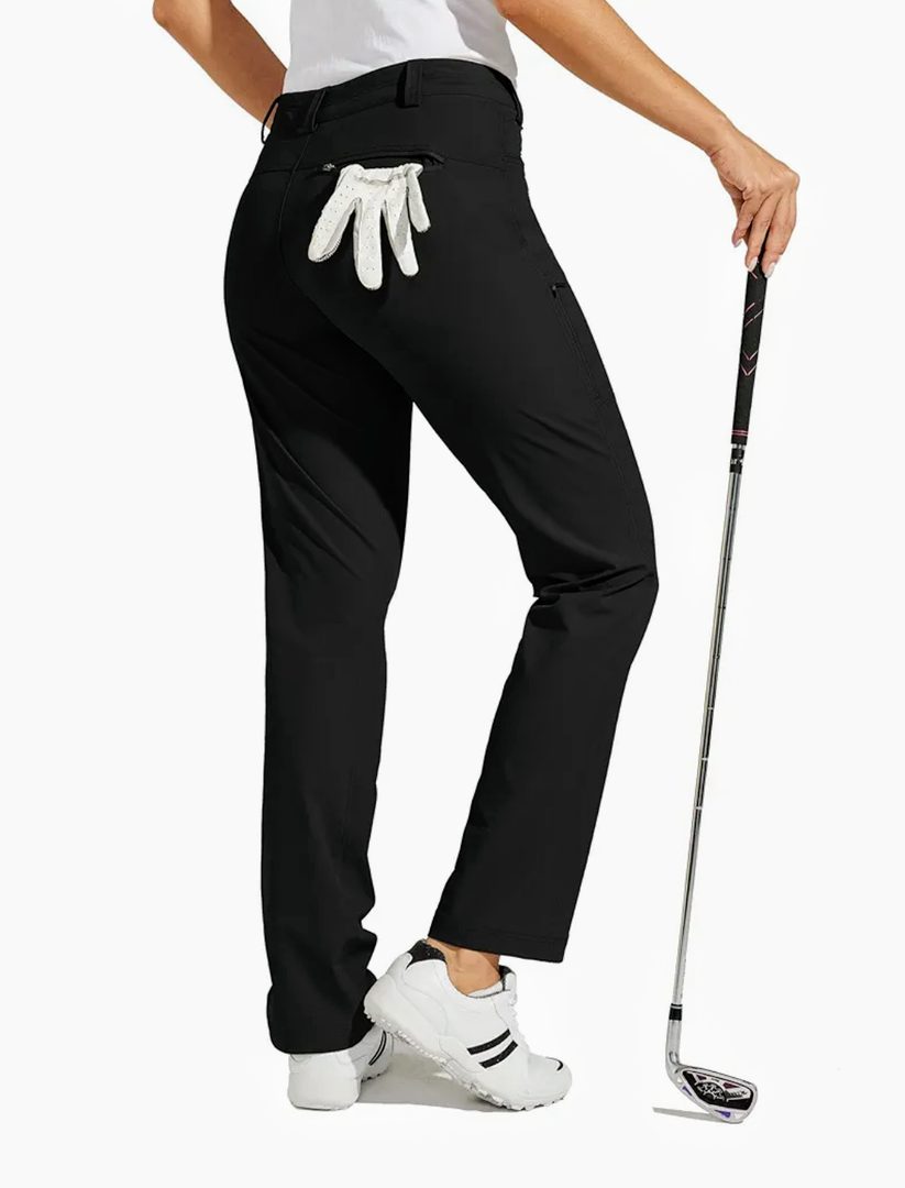 Willit Women's Golf Pants Hiking Pants Quick Dry Lightweight Outdoor Casual Pants with Pockets Water Resistant Size 10