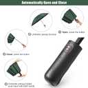 G4Free 42/46/54/62 Inch Large Golf Umbrella Compact Reverse Travel Umbrella 10 Ribs Windproof for Rain Double Canopy Automatic Open Close (Dark Green)