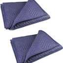 2 Moving Blankets 40"x 72" Heavy Duty Packing Blankets for Moving Shipping Thick Furniture Wrapping for Moving Supplies Professional Quilted Shipping Blankets