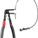 Powerbuilt Precision Adjustment Hose Clamp Pliers with Non-Slip Handle, 24" Flexible Cable & Ratcheting Lock Mechanism - Automotive Coolant & Radiator Hose Clamp Tool - 643091ECE