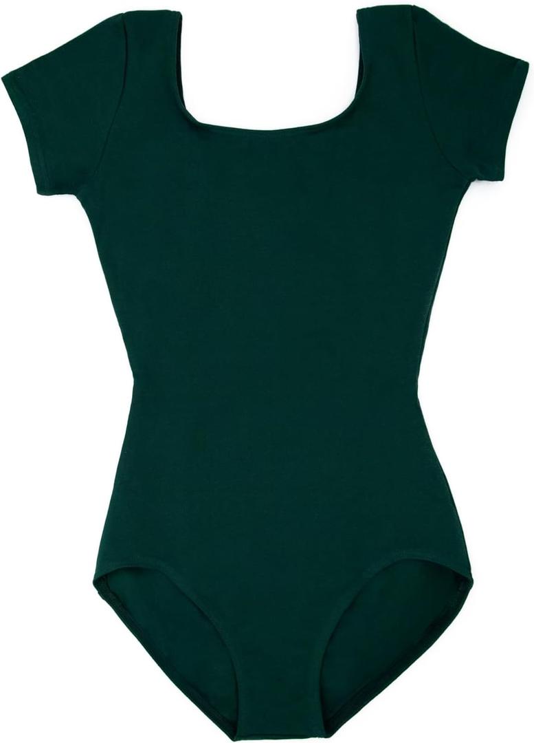 Capezio girls Classic Short Sleeve Leotard (Intermediate, Hunter)