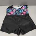 Tankini Swimsuits with Shorts - Two Piece Tummy Control Bathing Suits High Neck Swimwear with Two Side Pockets (Medium, Multi Floral)