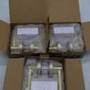 Brushed Gold No Lock Passage Door Handle, Round Design Non-Locking Heavy Duty Door Lever with Satin Brass Finish, 3 Pack Wholesale Reversible for Left/Right Handed for Hallway and Closet Door