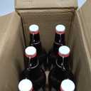 Swing Top Glass Bottles, 6 Pack Flip Top Beer Bottles with Airtight Lids,16 Oz Amber Glass Bottle with Lids, Kombucha Bottles, Beer Bottles for Home Brewing and Wine, Mead, Fermentation