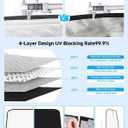 Double Layer Windshield Sunshade- Full Set Front Rear Side Window Sun Shade Cover Sun Visor Window Shade for CampingBaby Privacy Protection (for Tesla, for Model 3 (2017-2025))
