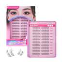 MLEN DIARY Lash Clusters 80PCS Natural Eyelash Clusters C Curl Wispy DIY Eyelash Extensions 8.5-12.5mm Soft & Light Eyelash Clusters Korean Manga Style