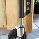 HOLKIE 2 Pack 100mm Gate Wheel Heavy Duty Spring Loaded Gate Wheel Swivel Gate Castor Wheel for Wooden Gate and Fence