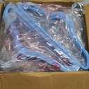 HOUSE DAY Premium Velvet Hangers 50 Pack Blue, Non-Slip Flocked Felt Hangers, Sturdy Clothes Hanger with 360 Rotatable Hook, Heavy Duty Durable Slim Coat Hanger for Closet Space Saving (Tranquil Blue/ Silver)