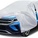 6 Layers SUV Car Cover Waterproof All Weather for Automobiles, Size A5 with Zipper & Cotton Universal Fit for Buick Encore, Ford Escape,Kia Sportage (Up to 181inch)