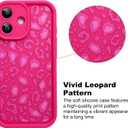 KANGHAR Case Compatible with iPhone 17 Leopard Printed Pattern Cute Cheetah Phone Case Soft TPU Shockproof Protective Cover Designed for iPhone 17 6.3 Inch Hot Pink