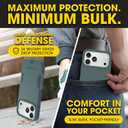 OtterBox iPhone 17 Pro Max (Only) Commuter Series Case Built-in MagSafe Thin, Dual-Layer, Pocket-Friendly, Port Cover Saltwater Breeze (Sage/Blue)