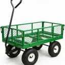 AAIN 600 lb Heavy-Duty Metal Garden Cart, Utility Wagon, 4 Cu. Ft.